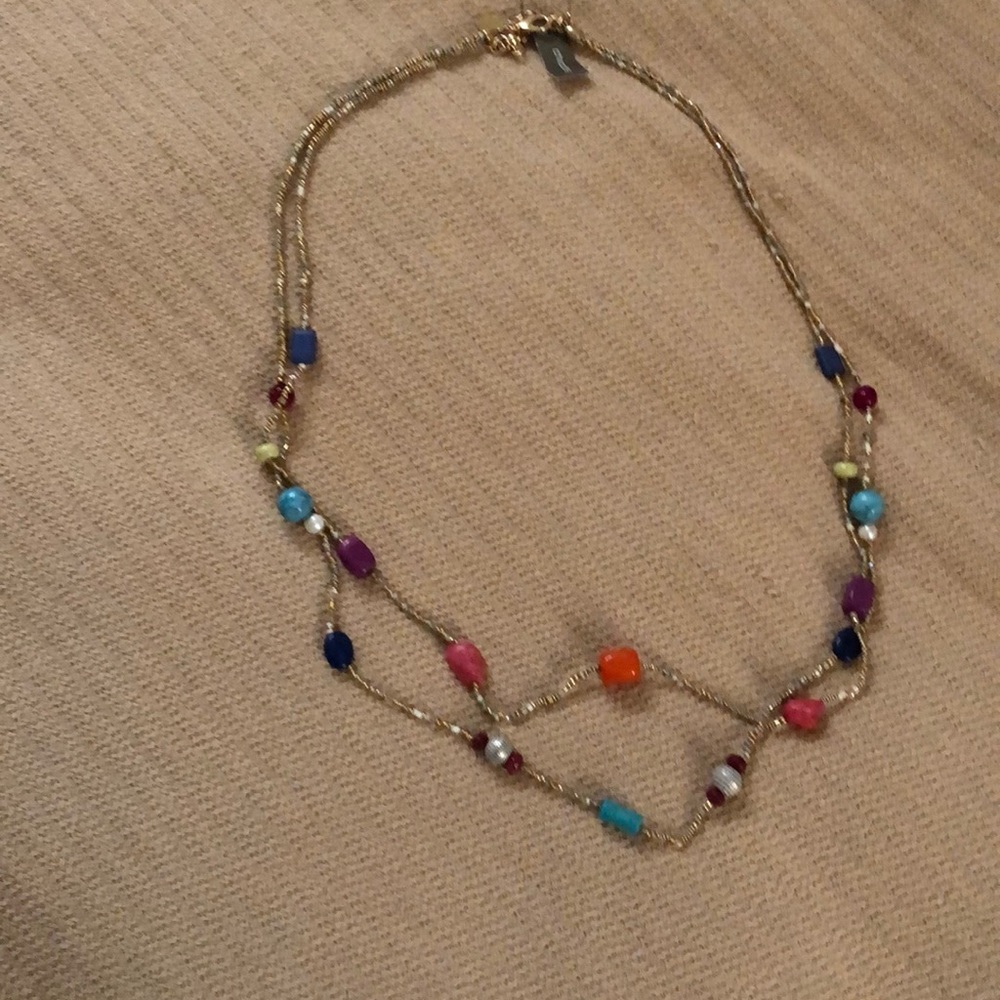 Chico’s multi color double strand necklace